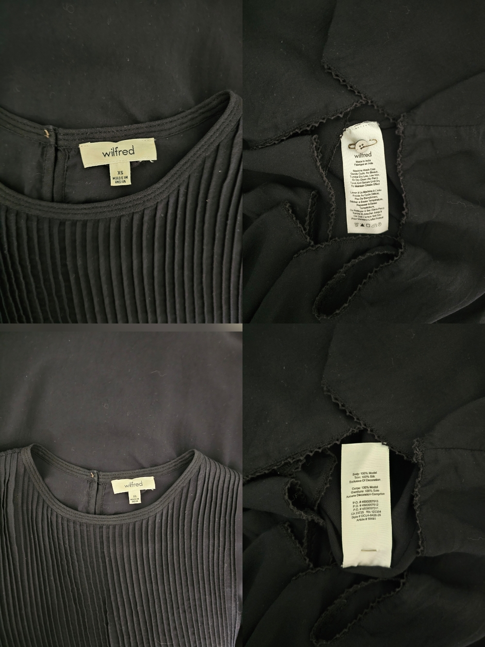 Aritzia Wilfred Black Sonore Embroidery Dress - Picture 12 of 16